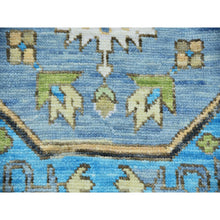 Load image into Gallery viewer, 10&#39;2&quot;x14&#39;3&quot; Dawn Blue With Whipple Blue Corners, Elegant Soft Wool, Heriz Fabuloso With Central Medallion, Natural Dyes, Hand Knotted Oriental Rug FWR479082