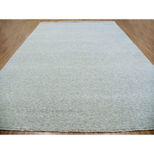 Load image into Gallery viewer, 11&#39;10&quot;x15&#39; Chrome Gray, Modern Grass Design, Natural Wool, Hand Knotted, Tone On Tone, Oriental Rug FWR479184
