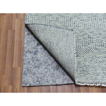 Load image into Gallery viewer, 11&#39;10&quot;x15&#39; Chrome Gray, Modern Grass Design, Natural Wool, Hand Knotted, Tone On Tone, Oriental Rug FWR479184