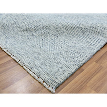 Load image into Gallery viewer, 11&#39;10&quot;x15&#39; Chrome Gray, Modern Grass Design, Natural Wool, Hand Knotted, Tone On Tone, Oriental Rug FWR479184
