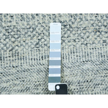 Load image into Gallery viewer, 11&#39;10&quot;x15&#39; Chrome Gray, Modern Grass Design, Natural Wool, Hand Knotted, Tone On Tone, Oriental Rug FWR479184