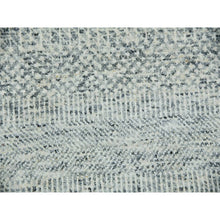 Load image into Gallery viewer, 11&#39;10&quot;x15&#39; Chrome Gray, Modern Grass Design, Natural Wool, Hand Knotted, Tone On Tone, Oriental Rug FWR479184