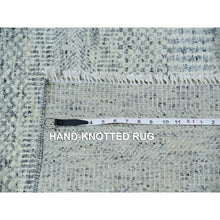 Load image into Gallery viewer, 11&#39;10&quot;x15&#39; Chrome Gray, Modern Grass Design, Natural Wool, Hand Knotted, Tone On Tone, Oriental Rug FWR479184
