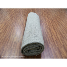 Load image into Gallery viewer, 12&#39;x15&#39; Storm Gray, Undyed Natural Wool, Tone On Tone, Hand Knotted, Modern Grass Design, Oversized Oriental Rug FWR479190
