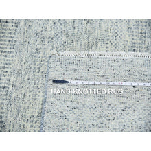 Load image into Gallery viewer, 12&#39;x15&#39; Storm Gray, Undyed Natural Wool, Tone On Tone, Hand Knotted, Modern Grass Design, Oversized Oriental Rug FWR479190