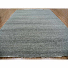 Load image into Gallery viewer, 12&#39;1&quot;x15&#39;1&quot; Peppercorn Gray, Borderless, Undyed All Wool And Hand Knotted Grass Design, Tone On Tone, Modern Oversized Oriental Rug FWR479208