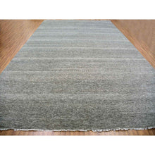 Load image into Gallery viewer, 12&#39;x17&#39;10&quot; Anchor Gray, Modern Grass Design, Natural Wool, Tone On Tone, Hand Knotted, Oversized Oriental Rug FWR479214