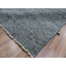 Load image into Gallery viewer, 12&#39;x17&#39;10&quot; Anchor Gray, Modern Grass Design, Natural Wool, Tone On Tone, Hand Knotted, Oversized Oriental Rug FWR479214