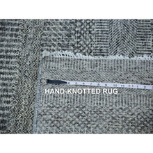 Load image into Gallery viewer, 12&#39;x17&#39;10&quot; Anchor Gray, Modern Grass Design, Natural Wool, Tone On Tone, Hand Knotted, Oversized Oriental Rug FWR479214