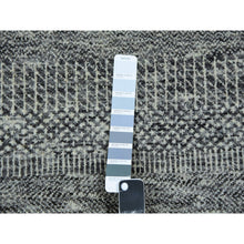Load image into Gallery viewer, 6&#39;1&quot;x9&#39;1&quot; Westchester Gray, Undyed Extra Soft Wool, Hand Knotted Modern Grass Design, Tone On Tone, Oriental Rug FWR479262