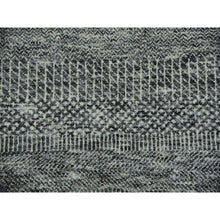 Load image into Gallery viewer, 6&#39;1&quot;x9&#39;1&quot; Westchester Gray, Undyed Extra Soft Wool, Hand Knotted Modern Grass Design, Tone On Tone, Oriental Rug FWR479262