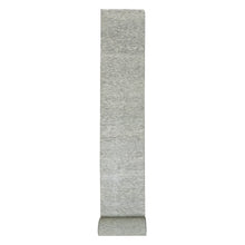 Load image into Gallery viewer, 2&#39;5&quot;x26&#39;3&quot; Wales Gray, Borderless Modern Tone on Tone Grass Design, Hand Knotted Undyed Organic Wool, Oriental XL Runner Rug FWR479280