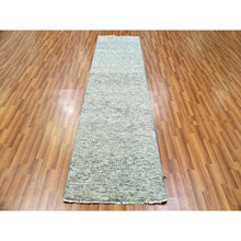 Load image into Gallery viewer, 2&#39;7&quot;x9&#39;10&quot; Boothbay Gray, Tone On Tone, Modern Hand Knotted Grass Design, Undyed Natural Wool, Oriental Runner Rug FWR479286