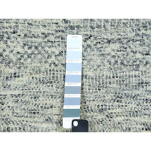 Load image into Gallery viewer, 2&#39;7&quot;x9&#39;10&quot; Boothbay Gray, Tone On Tone, Modern Hand Knotted Grass Design, Undyed Natural Wool, Oriental Runner Rug FWR479286