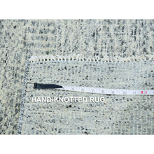 Load image into Gallery viewer, 2&#39;7&quot;x9&#39;10&quot; Boothbay Gray, Tone On Tone, Modern Hand Knotted Grass Design, Undyed Natural Wool, Oriental Runner Rug FWR479286