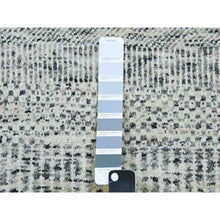 Load image into Gallery viewer, 2&#39;5x28&#39;4&quot; Secret Gray, Undyed Extra Soft Wool, Modern Xl Runner With Hand-knotted Grass Design, Oriental Rug FWR479292