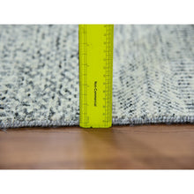 Load image into Gallery viewer, 2&#39;5x28&#39;4&quot; Secret Gray, Undyed Extra Soft Wool, Modern Xl Runner With Hand-knotted Grass Design, Oriental Rug FWR479292