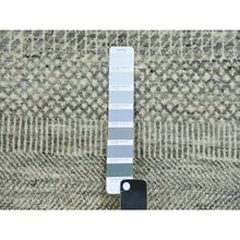 Load image into Gallery viewer, 2&#39;5&quot;x26&#39;3&quot; Revere Pewter Gray, Undyed, Tone On Tone, Extra Soft Wool, Modern Hand Knotted And Grass Design, Oriental Xl Runner Rug FWR479304