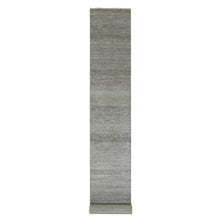 Load image into Gallery viewer, 2&#39;7&quot;x18&#39;4&quot; Sabre Gray, Modern Undyed Grass Design, Velvety and Soft Wool, Tone On Tone, XL Runner Oriental Rug FWR479310