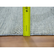 Load image into Gallery viewer, 2&#39;6&quot;x12&#39;4&quot; Dorian Gray, Modern Tone On Tone Grass Design, Undyed Velvety Wool, Hand Knotted, Runner Oriental Rug FWR479322