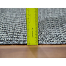 Load image into Gallery viewer, 4&#39;x10&#39;2&quot; Dovetail Gray, Modern Organic Undyed Wool Grass Design, Tone On Tone, Hand Knotted Wide Runner Oriental Rug FWR479334