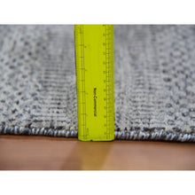 Load image into Gallery viewer, 3&#39;x5&#39;2&quot; Amherst Gray, Hand Knotted, Modern Grass Design, Tone On Tone, Pure Undyed Wool, Oriental Rug FWR479346