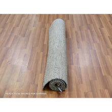 Load image into Gallery viewer, 3&#39;x5&#39;2&quot; Amherst Gray, Hand Knotted, Modern Grass Design, Tone On Tone, Pure Undyed Wool, Oriental Rug FWR479346