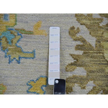Load image into Gallery viewer, 12&#39;4&quot;x14&#39;10&quot; Frost White, Lush Pile, 100% Wool, Colorful Oushak Weave, Soft To The Touch, Hand Knotted, Oversized, Oriental Rug FWR479382