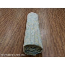 Load image into Gallery viewer, 12&#39;4&quot;x14&#39;10&quot; Frost White, Lush Pile, 100% Wool, Colorful Oushak Weave, Soft To The Touch, Hand Knotted, Oversized, Oriental Rug FWR479382