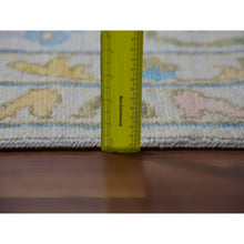 Load image into Gallery viewer, 12&#39;4&quot;x14&#39;10&quot; Frost White, Lush Pile, 100% Wool, Colorful Oushak Weave, Soft To The Touch, Hand Knotted, Oversized, Oriental Rug FWR479382