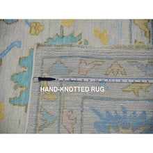 Load image into Gallery viewer, 12&#39;4&quot;x14&#39;10&quot; Frost White, Lush Pile, 100% Wool, Colorful Oushak Weave, Soft To The Touch, Hand Knotted, Oversized, Oriental Rug FWR479382