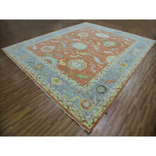 Load image into Gallery viewer, 12&#39;1&quot;x14&#39;7&quot; Rustic Red, Colorful Oushak Weave, All Over Pattern With Large Elements, 100% Wool, Hand Knotted, Oversized, Oriental Rug FWR479406