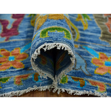 Load image into Gallery viewer, 12&#39;3&quot;x15&#39; Carolina Blue, 100% Wool, Colorful Oushak Weave With Bijar Design, Hand Knotted, Oversized, Oriental Rug FWR479418