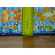 Load image into Gallery viewer, 12&#39;3&quot;x15&#39; Carolina Blue, 100% Wool, Colorful Oushak Weave With Bijar Design, Hand Knotted, Oversized, Oriental Rug FWR479418