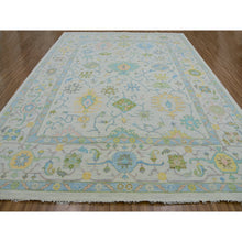 Load image into Gallery viewer, 12&#39;2&quot;x15&#39; Magnolia White, Colorful Oushak Weave And Design, Lush Pile, 100% Wool, Hand Knotted, Soft To The Touch, Oversized, Oriental Rug FWR479424