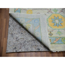 Load image into Gallery viewer, 12&#39;2&quot;x15&#39; Magnolia White, Colorful Oushak Weave And Design, Lush Pile, 100% Wool, Hand Knotted, Soft To The Touch, Oversized, Oriental Rug FWR479424
