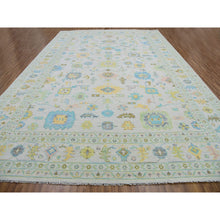 Load image into Gallery viewer, 12&#39;2&quot;x17&#39;10&quot; Delicate White, Colorful Oushak Weave And Design, Vegetable Dyes, Hand Knotted, 100% Wool, Pastel Colors, Extra Large, Oriental Rug FWR479442