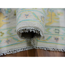 Load image into Gallery viewer, 12&#39;2&quot;x17&#39;10&quot; Delicate White, Colorful Oushak Weave And Design, Vegetable Dyes, Hand Knotted, 100% Wool, Pastel Colors, Extra Large, Oriental Rug FWR479442