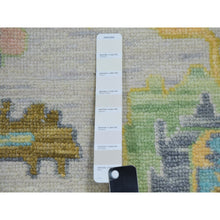 Load image into Gallery viewer, 12&#39;2&quot;x17&#39;10&quot; Delicate White, Colorful Oushak Weave And Design, Vegetable Dyes, Hand Knotted, 100% Wool, Pastel Colors, Extra Large, Oriental Rug FWR479442