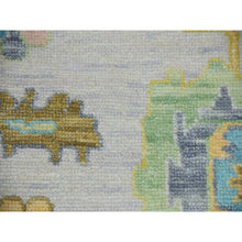 Load image into Gallery viewer, 12&#39;2&quot;x17&#39;10&quot; Delicate White, Colorful Oushak Weave And Design, Vegetable Dyes, Hand Knotted, 100% Wool, Pastel Colors, Extra Large, Oriental Rug FWR479442