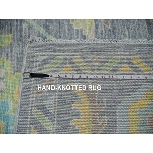 12'2"x18' Marengo Gray, Hand Knotted, Oushak Weave and Design, 100% Wool, Extra Large, Oriental Rug FWR479460