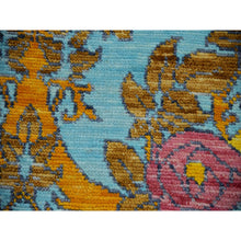 Load image into Gallery viewer, 12&#39;2&quot;x14&#39;9&quot; Powder Blue, Arts and Craft William Morris Design Inspired, 100% Wool, Lush Pile, Hand Knotted, Oversized, Oriental Rug FWR479466