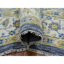 Load image into Gallery viewer, 11&#39;10&quot;x14&#39;9&quot; Gunmetal Gray, Oushak Weave With Heriz Design, 100% Wool, Hand Knotted, Soft To The Touch, Oversized, Oriental Rug FWR479472