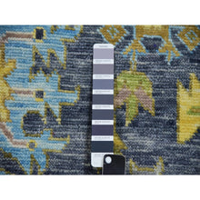 Load image into Gallery viewer, 11&#39;10&quot;x14&#39;9&quot; Gunmetal Gray, Oushak Weave With Heriz Design, 100% Wool, Hand Knotted, Soft To The Touch, Oversized, Oriental Rug FWR479472