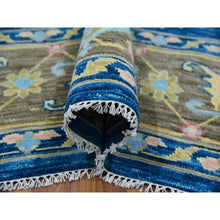 Load image into Gallery viewer, 12&#39;1&quot;x14&#39;10&quot; Ocean Blue, Oushak Weave and Design, Hand Knotted, 100% Wool, Oversized, Oriental Rug FWR479478
