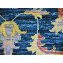 Load image into Gallery viewer, 12&#39;1&quot;x14&#39;10&quot; Ocean Blue, Oushak Weave and Design, Hand Knotted, 100% Wool, Oversized, Oriental Rug FWR479478
