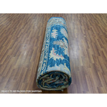 Load image into Gallery viewer, 12&#39;1&quot;x14&#39;10&quot; Ocean Blue, Oushak Weave and Design, Hand Knotted, 100% Wool, Oversized, Oriental Rug FWR479478