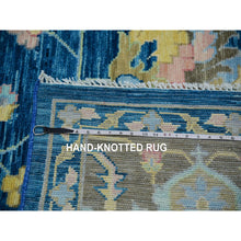 Load image into Gallery viewer, 12&#39;1&quot;x14&#39;10&quot; Ocean Blue, Oushak Weave and Design, Hand Knotted, 100% Wool, Oversized, Oriental Rug FWR479478