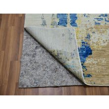 Load image into Gallery viewer, 12&#39;1&quot;x13&#39;10&quot; Floral White, Modern Abstract Design, Vegetable Dyes, 100% Wool, Hand Knotted, Oversized, Oriental Rug FWR479490