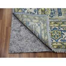 Load image into Gallery viewer, 8&#39;x10&#39;1&quot; Storm Gray, Lush Pile, Hand Knotted, Oushak Weave With Heriz Design, 100% Wool, Oriental Rug FWR479502